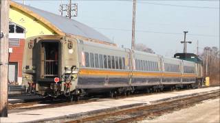 VIA Rail Train 70 Reversing at Windsor Ontario 140312 [upl. by Itnahsa266]