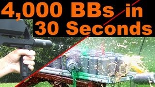 8000 RPM Airsoft Gun vs 50 Cans Strafer MK4 [upl. by Ggerk]