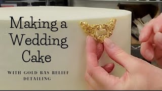 Cake Decorating Tutorial  Bas Relief Wedding Cake  2021 Wedding Cake Ideas [upl. by Hoisch]