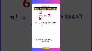 Maths Olympiad Question  Very Easy Approach maths factorial [upl. by Aidaas]