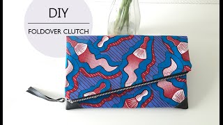 DIY Coudre une Pochette Pliable  How to DIY a Foldover Clutch [upl. by Nisa]