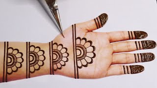 करवाचौथदिवाली स्पेशल आसान भरवा मेंहदी डिज़ाइनEasy Full Hand Indian Mehndi DesignMehndi ka design [upl. by Assylem]