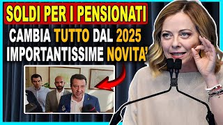 🚨 TUTTE LE PENSIONI CAMBIERANNO DAL 2025  NUOVI AUMENTI DI 279€ 💰 DATE DI PAGAMENTO [upl. by Acus]