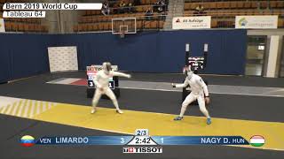 2019 385 T64 13 M E Individual Bern SUI WC YELLOW LIMARDO GASCON VEN vs NAGY HUN [upl. by Buller190]