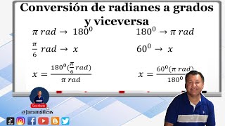 Aprende a convertir de radianes a grados y viceversa en menos de 5 minutos [upl. by Lertnahs]