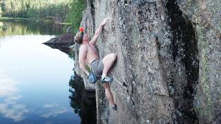 Scary Deep Water Solo Climbing ft Norwegian Viking [upl. by Nette]