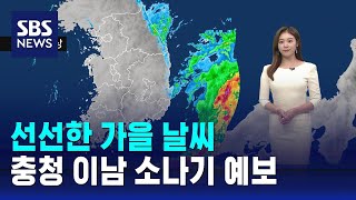 날씨 선선한 가을 날씨…충청 이남 소나기 예보  SBS [upl. by Ettezyl]