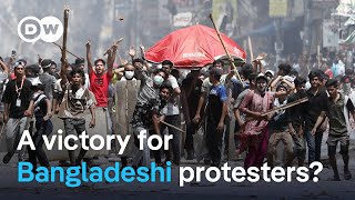 Protesters set 48h deadline for Bangladeshs government  DW News [upl. by Tiena]