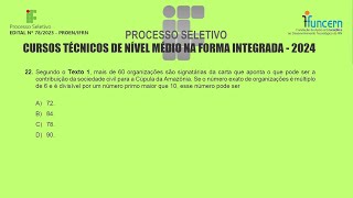 IFRN 2024  Exame de Seleção  Questão 22 [upl. by Hazlett]