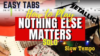 Metallica  Nothing Else Matters Guitar Solo Lesson Easy [upl. by Aholah]