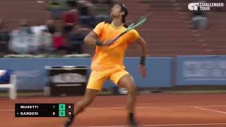 Lorenzo Musetti with a GLORIOUS Backhand Smash [upl. by Olympe898]