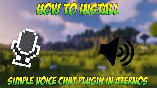 How to Install Simple Voice Chat Plugin in Aternos Server  Talk In Game Minecraft [upl. by Oinotna]