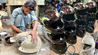 How to make Motorbike Helmets  Mass Production Process of Helmets  Manufacturing of Bike Helmets [upl. by Anear14]