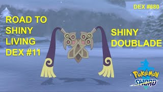 Shiny Doublade Road to Shiny Living Dex 680  Pokemon Sword and Shield [upl. by Narcho939]