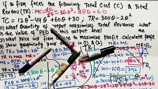 Revenue maximization  Profit maximization  Price elasticity of demand [upl. by Airitac]