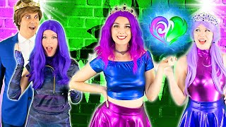 MAL has TWIN Daughters  Descendants  COSPLAY for TEENS [upl. by Nessa]