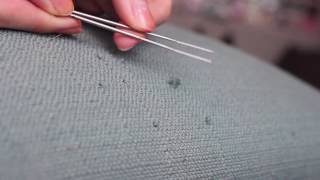 How to easily fix snagged upholstery caused by cat claws [upl. by Rockafellow918]