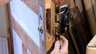 How To Remove a Mortise Cylinder Lock Set From an Entrance Door [upl. by Llesig]