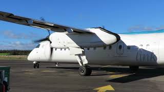 Air New Zealand Dash 8 Q300 Start Up Taxi and Takeoff Taupō Airport [upl. by Anitsyrhk830]