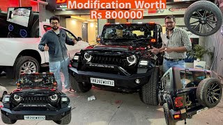 Mahindra Thar Modification Worth Rs 800000  Best Place For Thar  Thar Modification  Bharat Car [upl. by Otxilac]