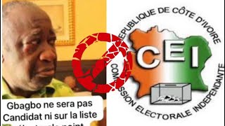 GBAGBO NE SERA PAS LE CANDIDAT NI SUR LA LISTE ELECTORALE [upl. by Krisha]