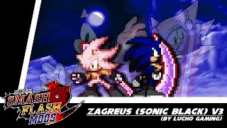 SSF2 Mods Showcase Zagreus Sonic Black v3 FINAL UPDATE by luchogaming1724 [upl. by Tsan]