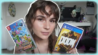 My FIRST TIME doing ASMR  Showing my Video Game collection 👾🎮 [upl. by Bokaj807]