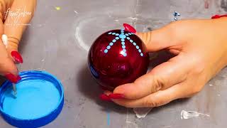 How to make christmas ornaments DIY Christmas ball Merry Christmas 🌲 [upl. by Hayes]