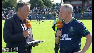 Sarsfields Manager Francis Madden  Sarsfields v Ardrahan  2023 Galway Club Hurling Championship [upl. by Laurita]