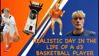 Day In The Life Of A D3 College Basketball Player REALISTIC [upl. by Acinnod]