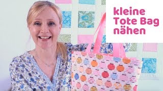 Tasche nähen Anfänger  Kleine Tote Bag nähen  einfache Tasche nähen Nähanleitung [upl. by Felton819]