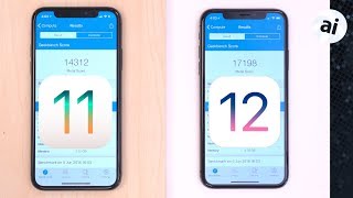 iOS 11 vs iOS 12 Speed Test on iPhone X [upl. by Ashwell837]