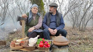 Kənd Çolpasından Toyuq Sousu Outdoor Cooking Channel Country Life Vlog [upl. by Romito]