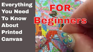 How To Cross Stitch On Printed Canvas Tutorial For Beginners [upl. by Inna579]