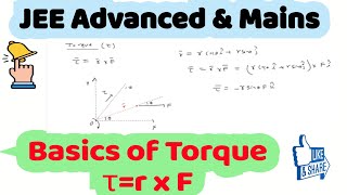 1what is Torque τr x F  τ rFsinθ   Rotational Equilibrium JEE Adv  Rigid body Mechanics [upl. by Nais461]