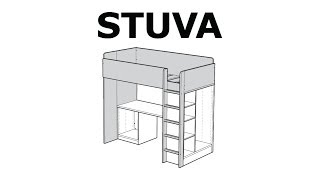 How to assemble the STUVA loft bed frame [upl. by Gnolb537]