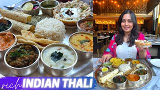 RICH Indian Thali in AGRA  Royal Indian Food in a SILVER platter chandi thali [upl. by Imalda]