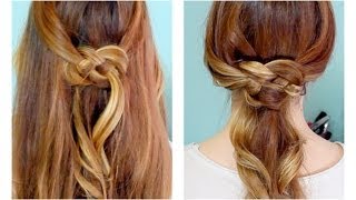 How to Celtic Knot Half Updo and Ponytail [upl. by Telfer912]