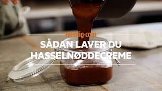 Hjemmelavet hasselnøddecreme a la hjemmelavet Nutella  opskrift fra nemligcom [upl. by Ecila267]