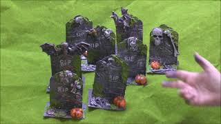 Grabsteine als Geschenke für Halloween  Grave as Giveaway for Halloween [upl. by Anyl]