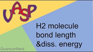 vasp tutorial 8 H2 molecule bond length and dissociation energy [upl. by Henson]