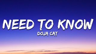 Doja Cat  Need To Know Lyrics [upl. by Norreht]