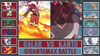 GALAR GMAX vs KANTO GMAX  Gigantamax Pokémon Battle [upl. by Narag]