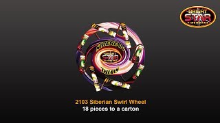 Bright Star Fireworks  2103 Siberian Swirl Wheel [upl. by Whalen759]