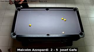 Malcolm Azzopardi vs Josef Gafa  Euro Mens Ranking Tournament 3  Round 3 [upl. by Shanly880]