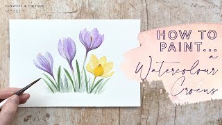 How To Paint A Watercolour Crocus [upl. by Marley537]