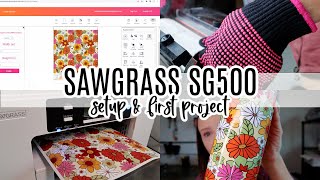 SAWGRASS SG500 SUBLIMATION PRINTER  Unboxing Setup and First Print [upl. by Gower315]