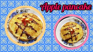 Tasty and delicious apple pancake 🥞 apple pancake recipe eggless pancake recipe [upl. by Ahtnams]