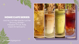 Home Café Series 1 4 Recetas estilo cafetería coreana ☕️ Bebidas Aesthetic para disfrutar en casa 💕 [upl. by Orecic516]