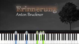 Erinnerung  Anton Bruckner  Piano Tutorial  Synthesia  How to play [upl. by Adlemy11]